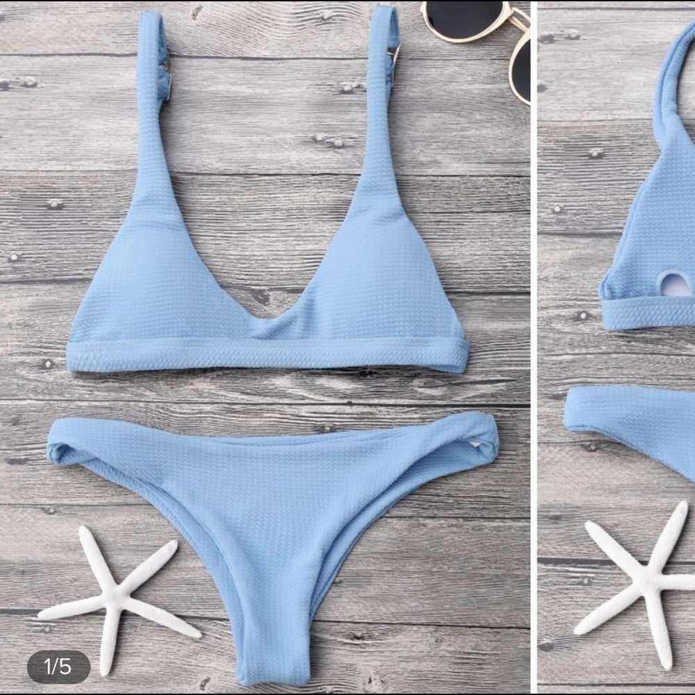 blue bikini